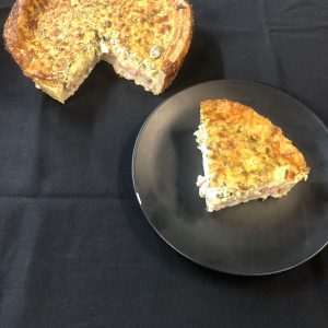 QUICHE, Ham & Spring Onion